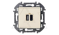Inspiria - Зарядное устройство с двумя USB-разъемами Type A + Type C, 3000mA, 5В (сл.кость)