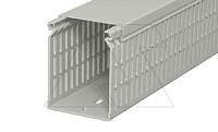 Перфокороб LK4 N 80060, органайзер для шкафов, 80 x 60 мм (глубина х ширина крышки), L=2000мм, RAL 7030 серый