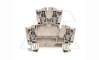 Клемма WDK 2.5/D стандартный, на 2 пары клемм в 2 этажа, бежевая