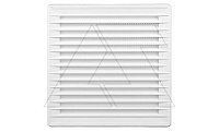 Решетка вентиляционная квадратная 172х172мм с регулировкой посадочного диаметра Ø80-150, пластик, белый (стикерованный)