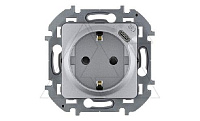 Inspiria - Розетка 2P+E нем. стд., с USB Type С, 1500mA- 5В (алюминий)