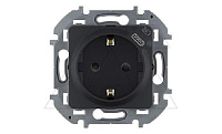 Inspiria - Розетка 2P+E нем. стд., с USB Type С, 1500mA- 5В (антрацит/стикерованный)